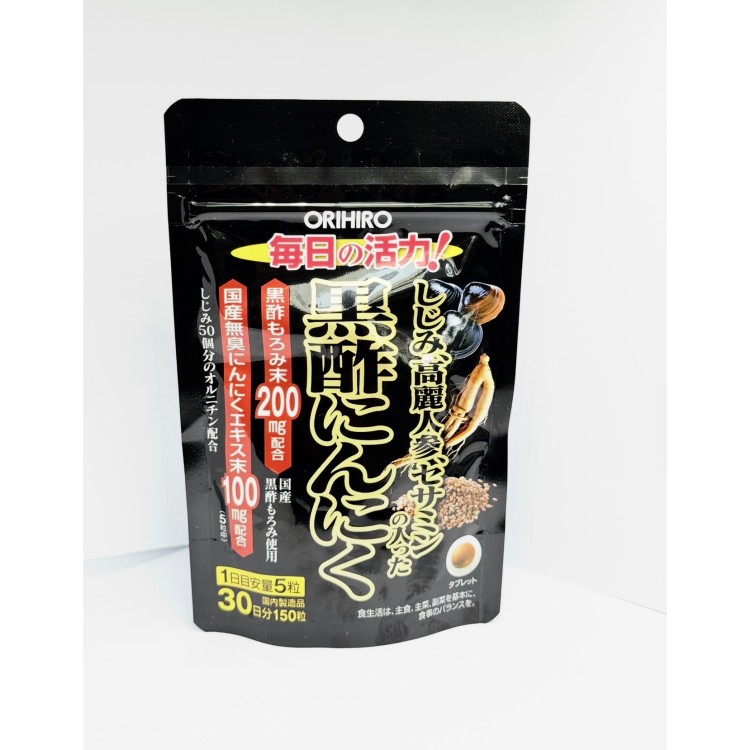 Orihiro Black Vinegar Moromi чорний оцет Moromi, часник, шидзімі, женьшень, сезамін, орнітин 150 шт на 30 днів - zdorova planeta 01 